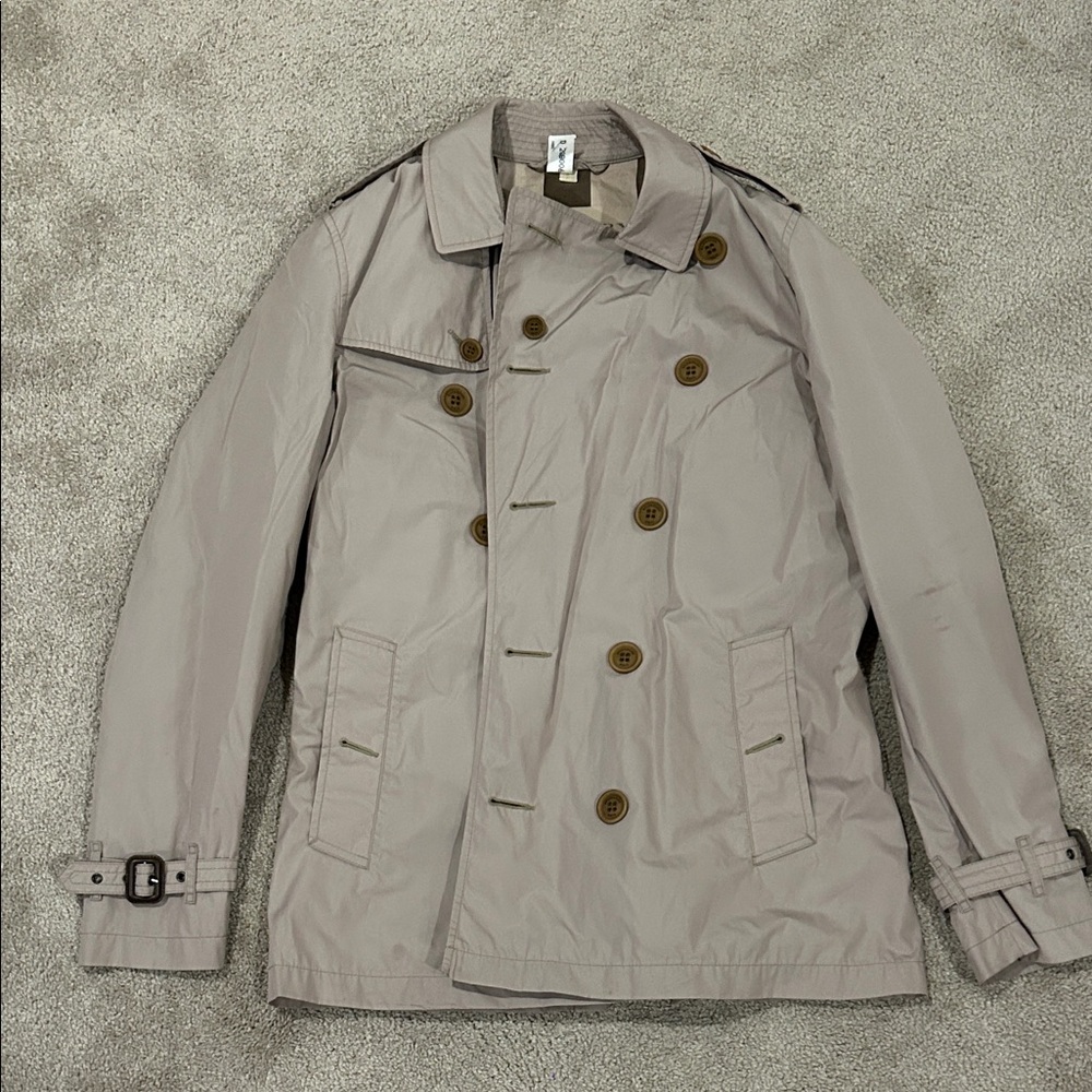 Burberry Light Tan Double-Breasted Trench Coat